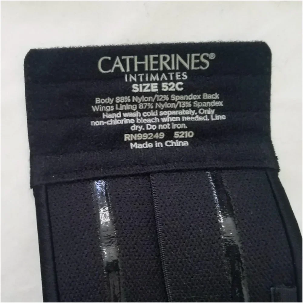 Catherines Intimates Strapless Multi-Way Bra Black NWT 52C
